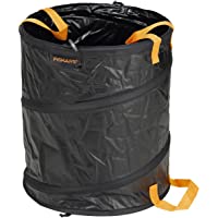Fiskars Solid Bolsa para jardín con asas- Capacidad: 56 litros- Negro-Naranja- 1015646